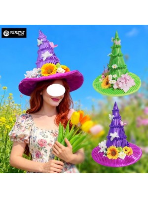 Cappello Carnevale Maschera Fata Buona Fatina Flowers Hat Costume FATAHAT01